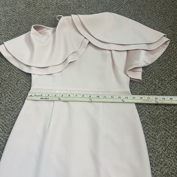 Eliza J Ruffle Bodice Cold Shoulder Formal Gown Womens Size 6 Light Pink - Picture 11 of 16
